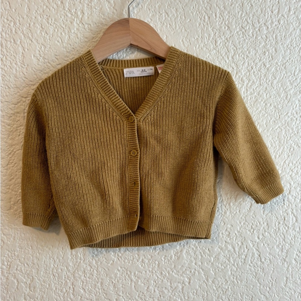 Ochre sweater cotton 6-9 months